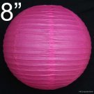 5 pcs 8'' Hot Pink Paper Lantern Lamp Birthday Holiday Wedding Party Supplies Gift