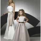 A-line Round-neck Floor Length Organza Flower girls Dress 2010 style(FGD0062)