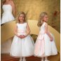A-line Round-neck Tea-length Organza Flower girls Dress 2010 style(FGD0058)