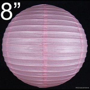 100 pcs WHOLESALE LOTS 8'' Light Pink Paper Lantern Lamp Birthday Holiday Wedding Party Supplies
