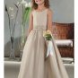 A-Line Round-neck Floor- Length Satin Flower girls Dress 2010 Style(FGD0010)