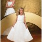 A-line V-neck Floor Length Satin Flower girls Dress 2010 style(FGD0056)