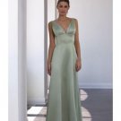 A-Line/Princess V-Neck Floor-Length Satin Bridesmaid dress for brides new Style(BD0021)
