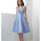 A-Line/Princess Halter top Knee-length Satin Bridesmaid Dresses for brides new Style(BD0184)