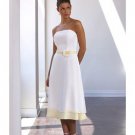 A-Line/Princess Strapless Knee-Length Satin Bridesmaid dress for brides new Style(BD0035)