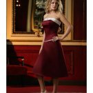 A-Line/Princess Strapless Tea-length Satin Bridesmaid dress for brides new Style(BD0079)