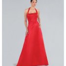 A-Line/Princess Halter top Floor-length Satin Bridesmaid Dresses for brides new Style(BD0195)