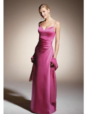 Column/Sheath Spagetti Straps Floor-length train Satin Bridesmaid Dresses for brides(BD0312)
