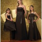 A-Line/Princess Strapless Floor-Length Satin Bridesmaid dress for brides new Style(BD0254)