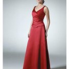 A-Line/Princess V-neck Floor-Length Satin Bridesmaid dress for brides new Style(BD0318)