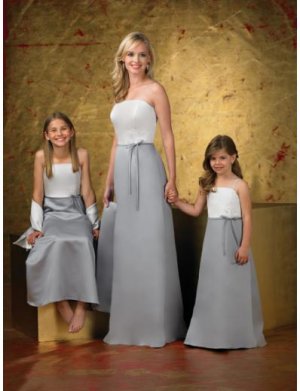 A-Line/Princess Strapless Floor-Length Satin Bridesmaid dress for brides new Style(BD0260)