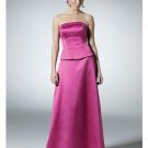 A-Line/Princess Strapless Floor-Length Satin Bridesmaid dress for brides new Style(BD0320)