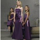 Column/Sheath Strapless Floor Length Satin Bridesmaid Dresses for brides new style(BD0280)