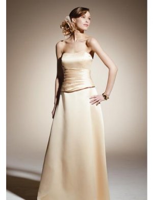 A-Line/Princess Strapless Floor length Satin Bridesmaid dress for brides new Style(BD0315)
