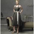 A-Line/Princess Halter Top Tea-length Satin Bridesmaid Dresses for brides new style(BD0291)