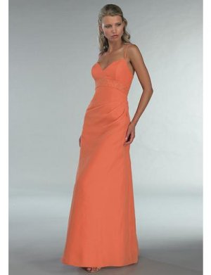 A-Line/Princess Spagetti Straps Floor Length Satin Bridesmaid dress for brides new Style(BD0346)