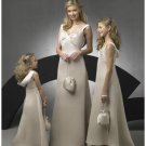 A-Line/Princess V-neck Floor-Length Satin Bridesmaid dress for brides new Style(BD0264)
