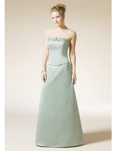 A-Line/Princess Strapless Floor-Length Satin Bridesmaid dress for brides new Style(BD0323)