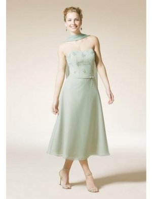 A-Line/Princess Strapless Knee-Length Satin Bridesmaid dress for brides new Style(BD0324)
