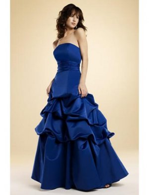 A-Line/Princess Strapless Floor-Length Satin Bridesmaid dress for brides new Style(BMD0025)