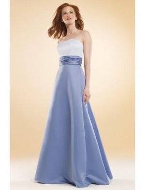 A-Line/Princess Strapless Floor-Length Satin Bridesmaid dress for brides new Style(BMD0033)