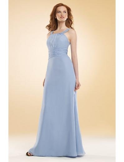 A-Line/Princess Scoop Floor-Length Satin Bridesmaid dress for brides new Style(BMD0031)