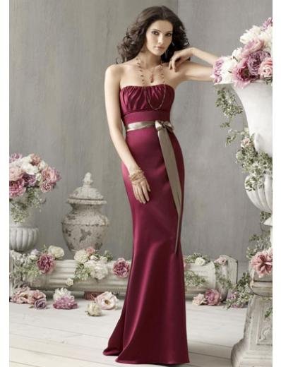 Mermaid Strapless Floor Length Satin Bridesmaid Dresses for brides new style(BMD0201)