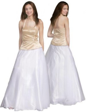 A-Line/Princess Halter Top Floor Length Satin Bridesmaid dress for brides new Style(BMD0104)