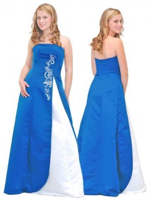 A-Line/Princess Strapless Floor Length Satin Bridesmaid dress for brides new Style(BMD0108)