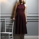 A-Line/Princess high-neck knee-length Satin Bridesmaid dress for brides new Style(BMD0055)