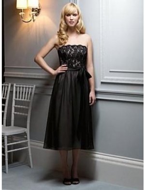A-Line/Princess Strapless knee-length Satin Bridesmaid dress for brides new Style(BMD0059)