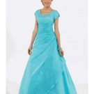 A-Line/Princess Scoop Floor Length Organza Bridesmaid Dresses for brides new style(BMD0222)