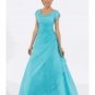 A-Line/Princess Scoop Floor Length Organza Bridesmaid Dresses for brides new style(BMD0222)