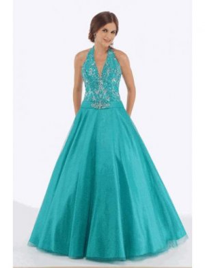 A-Line/Princess halter top Floor Length Satin Bridesmaid dress for brides new Style(BMD0229)