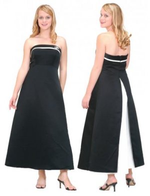 A-Line/Princess Strapless Tea Length Satin Bridesmaid Dresses for brides new style(BMD0120)