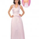 A-Line/Princess Halter Top Floor Length Satin Bridesmaid Dresses for brides new style(BMD0124)