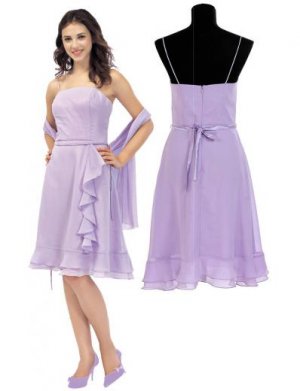 A-Line/Princess Spagetti Straps Tea-Length Chiffon Bridesmaid Dresses for brides new style(BMD0116)