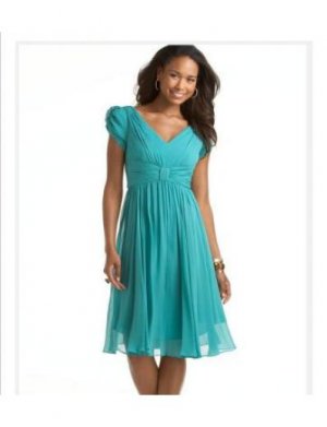 Column/Sheath V-neck Tea-length Taffeta Bridesmaid Dresses for brides new style(BMD0137)