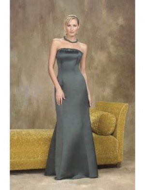 A-Line/Princess Strapless Floor-Length Satin Bridesmaid dress for brides new Style(BMD0004)
