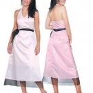 A-Line/Princess Halter Top Knee-Length Satin Bridesmaid Dresses for brides new style(BMD0118)
