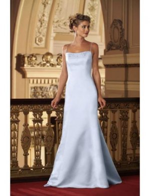 A-Line/Princess spaghetti straps Floor-Length Satin Bridesmaid dress for brides new Style(BMD0006)