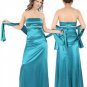 Empire Strapless Floor Length Satin Bridesmaid dress for brides new Style(BMD0089)