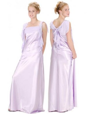 A-Line/Princess Square Floor Length Satin Bridesmaid Dresses for brides new style(BMD0119)