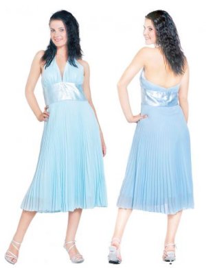 A-Line/Princess Halter Top Knee-Length Chiffon Bridesmaid Dresses for brides new style(BMD0125)
