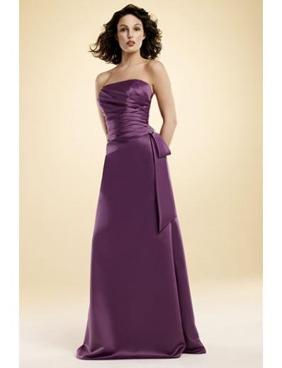 A-Line/Princess Strapless Floor-Length Satin Bridesmaid dress for brides new Style(BMD0021)