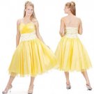 A-Line/Princess Strapless knee-length Organza Bridesmaid Dresses for brides new style(BMD0130)