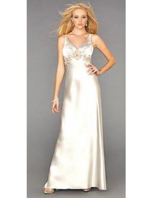 Column/Sheath V-neck Tea-length Satin Bridesmaid Dresses for brides new style(BMD0141)