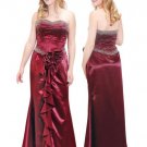 Column/Sheath Strapless Floor Length Train Satin Bridesmaid dress for brides new Style(BMD0128)