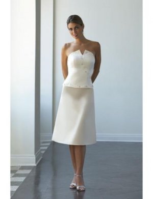 A-Line/Princess Strapless Knee-length Satin Bridesmaid Dresses for brides new style(BD0091)