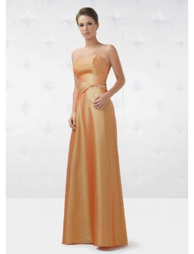 A-Line/Princess Strapless Floor Length Satin Bridesmaid Dresses for brides new style(BD0142)